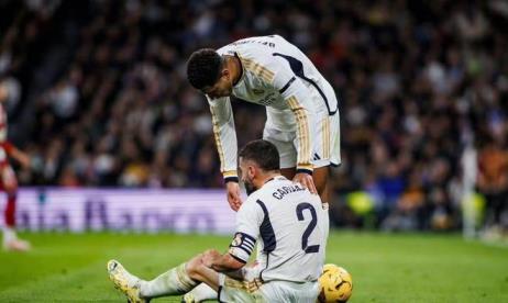 皇馬傷病問題嚴重：11個月72場賽事，57次受傷近兩倍于上賽賽季