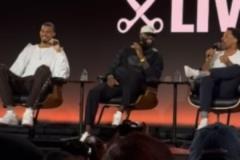 文班與詹姆斯現(xiàn)場錄制節(jié)目：我預(yù)測詹姆斯會(huì)再打兩個(gè)賽季