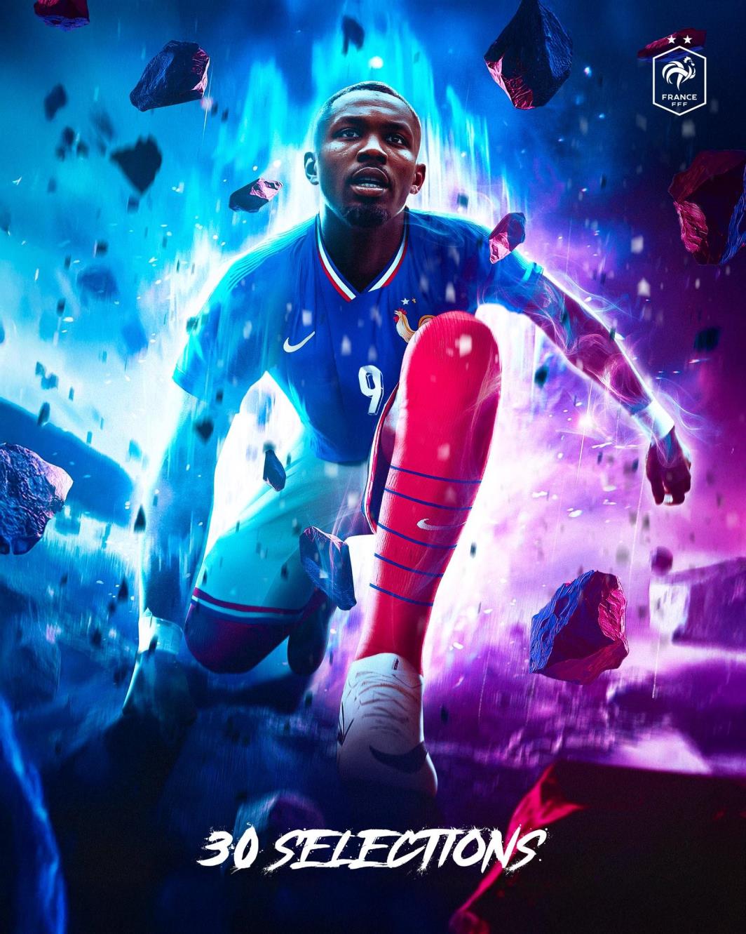 小圖拉姆國家隊(duì)第30次出場，法國有官方海報(bào)祝賀