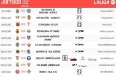 西甲第32輪時(shí)間安排：4月19日22:15 巴薩vs塞爾塔，4月21日3:00 皇馬vs畢巴