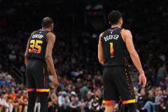 杜蘭特傷退！太陽(yáng)慘敗39分三連敗，落后國(guó)王1.5勝場(chǎng)