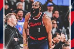 20分6板9助！快船官方贏球海報(bào)封面——哈登