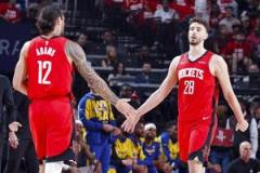 雙塔香亞當(dāng)斯申京同場(chǎng)火箭凈效率32.2 巴特勒有效命中率36.1%