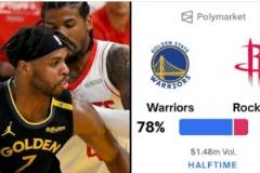 勇士半場領先火箭12分 晉級概率升至78%