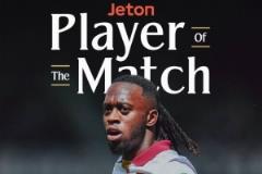 萬(wàn)比薩卡憑借1助攻+2關(guān)鍵傳球當(dāng)選西漢姆vs曼聯(lián)隊(duì)內(nèi)最佳球員