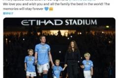 B席告別德布勞內(nèi)：我們愛你，愿你和家人一切都好，回憶將永存心中