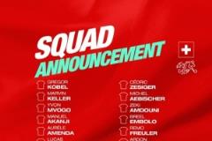 瑞士隊(duì)新一期名單公布：扎卡、阿坎吉回歸，科貝爾與R羅入選